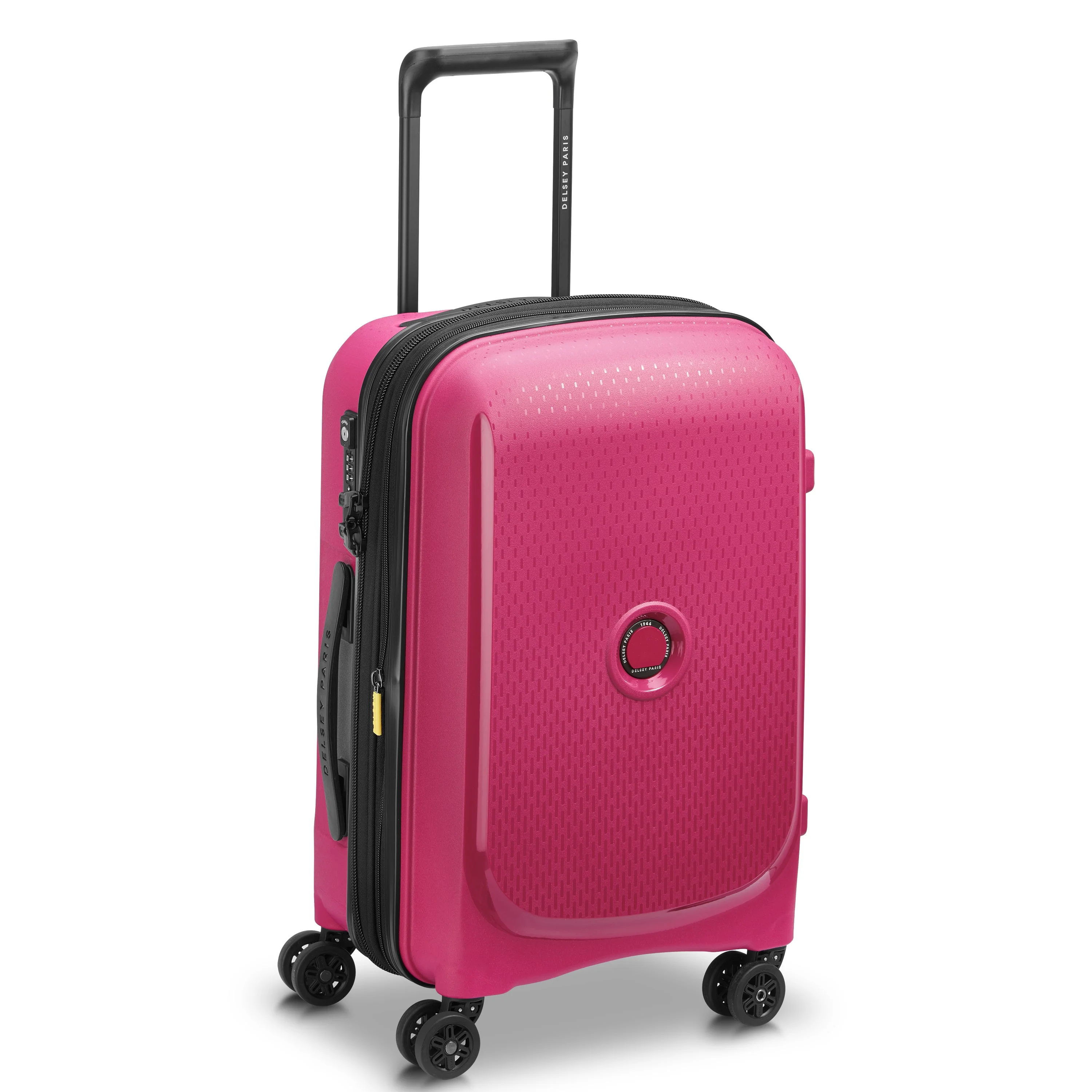 BELMONT PLUS | Cabine Koffer Uitbreidbaar 55 CM FRAMBOZENROOD