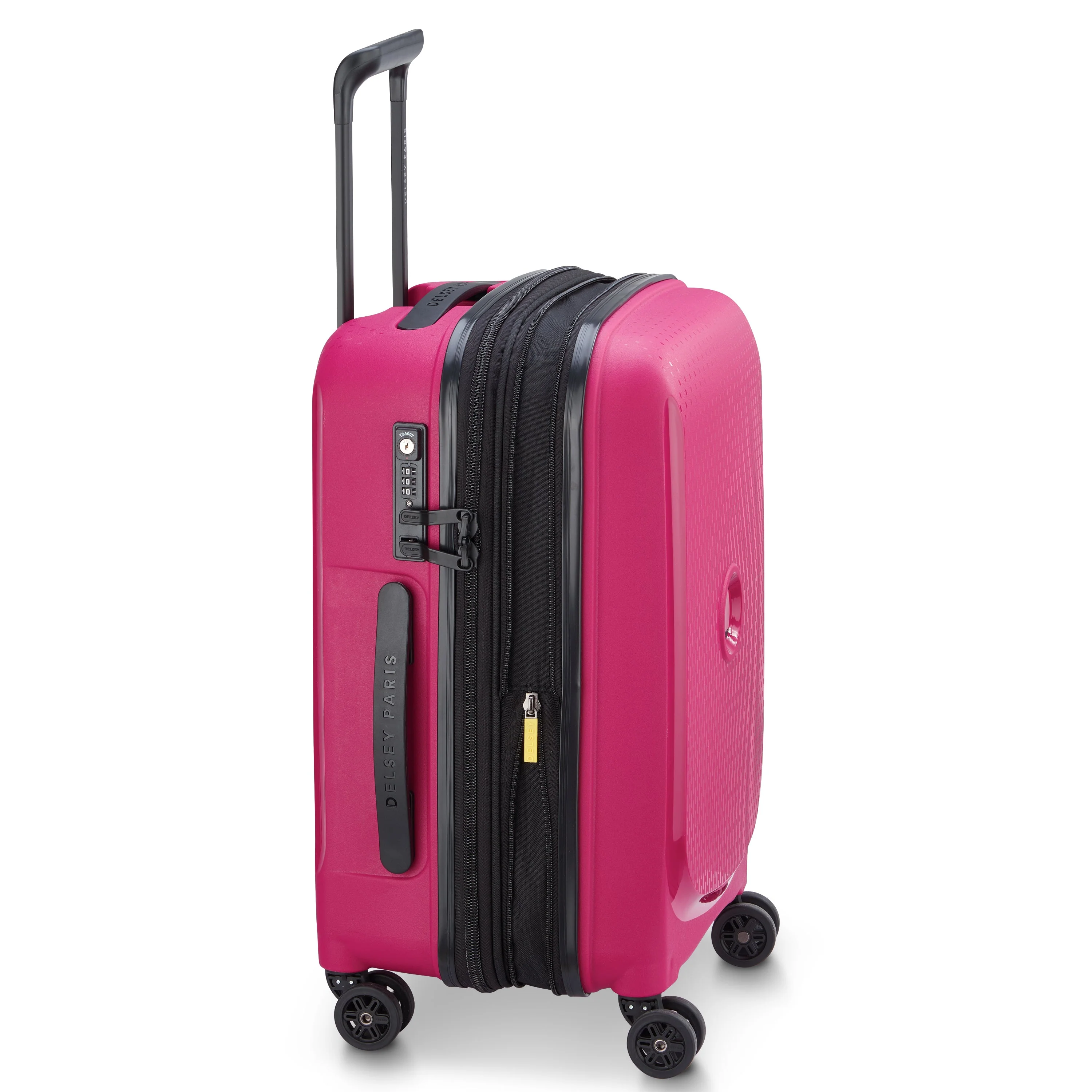 BELMONT PLUS | Cabine Koffer Uitbreidbaar 55 CM FRAMBOZENROOD