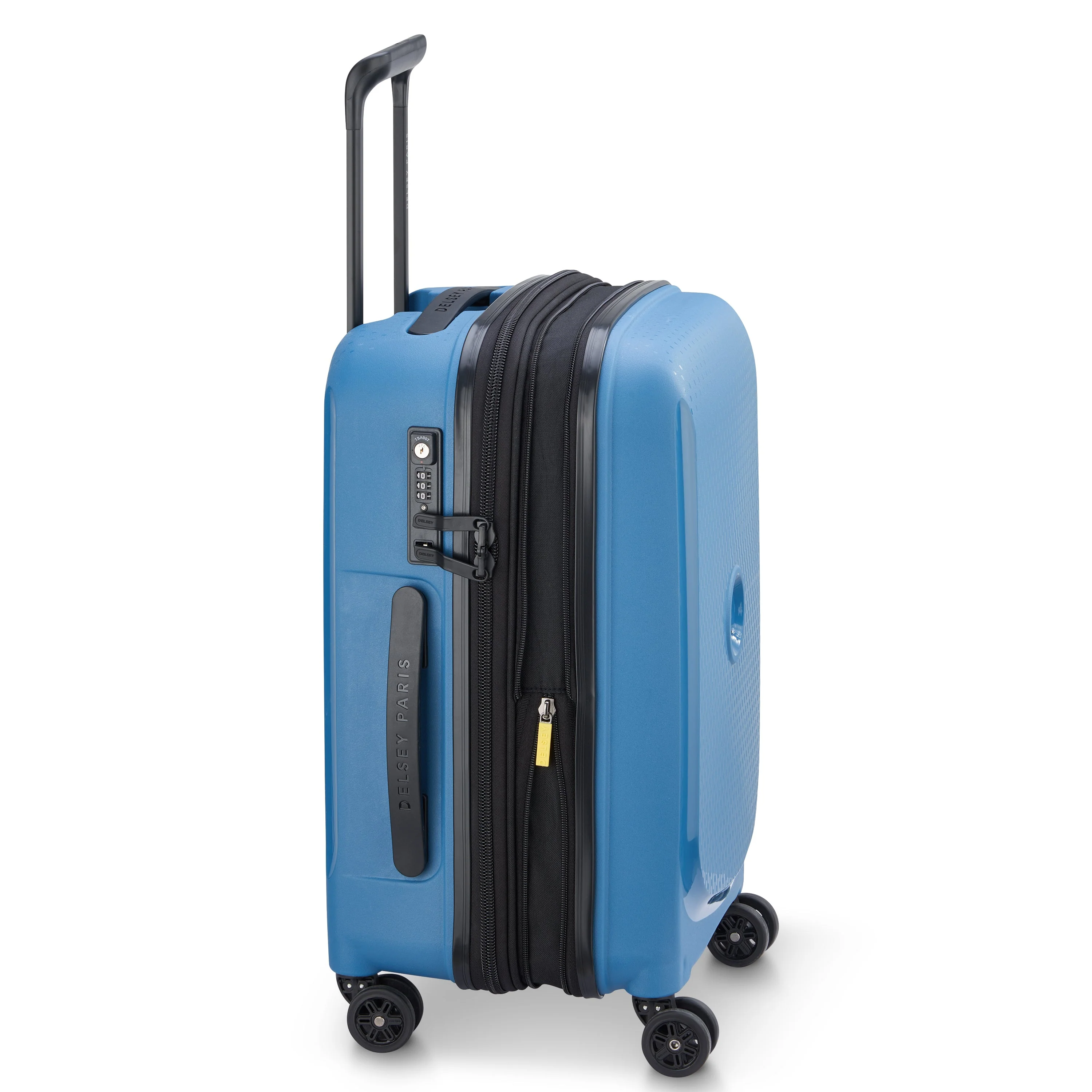 BELMONT PLUS | Cabine Koffer Uitbreidbaar 55 CM ZINK BLAU