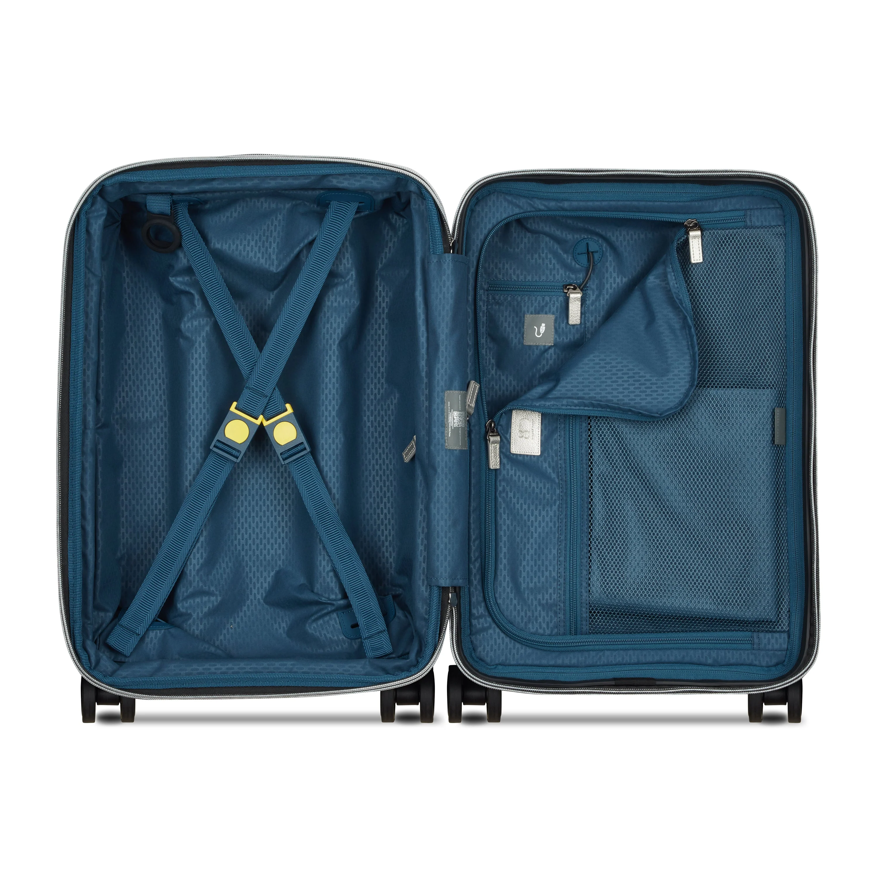 CADENCE | Cabine Koffer Uitbreidbaar 55 CM ZILVER