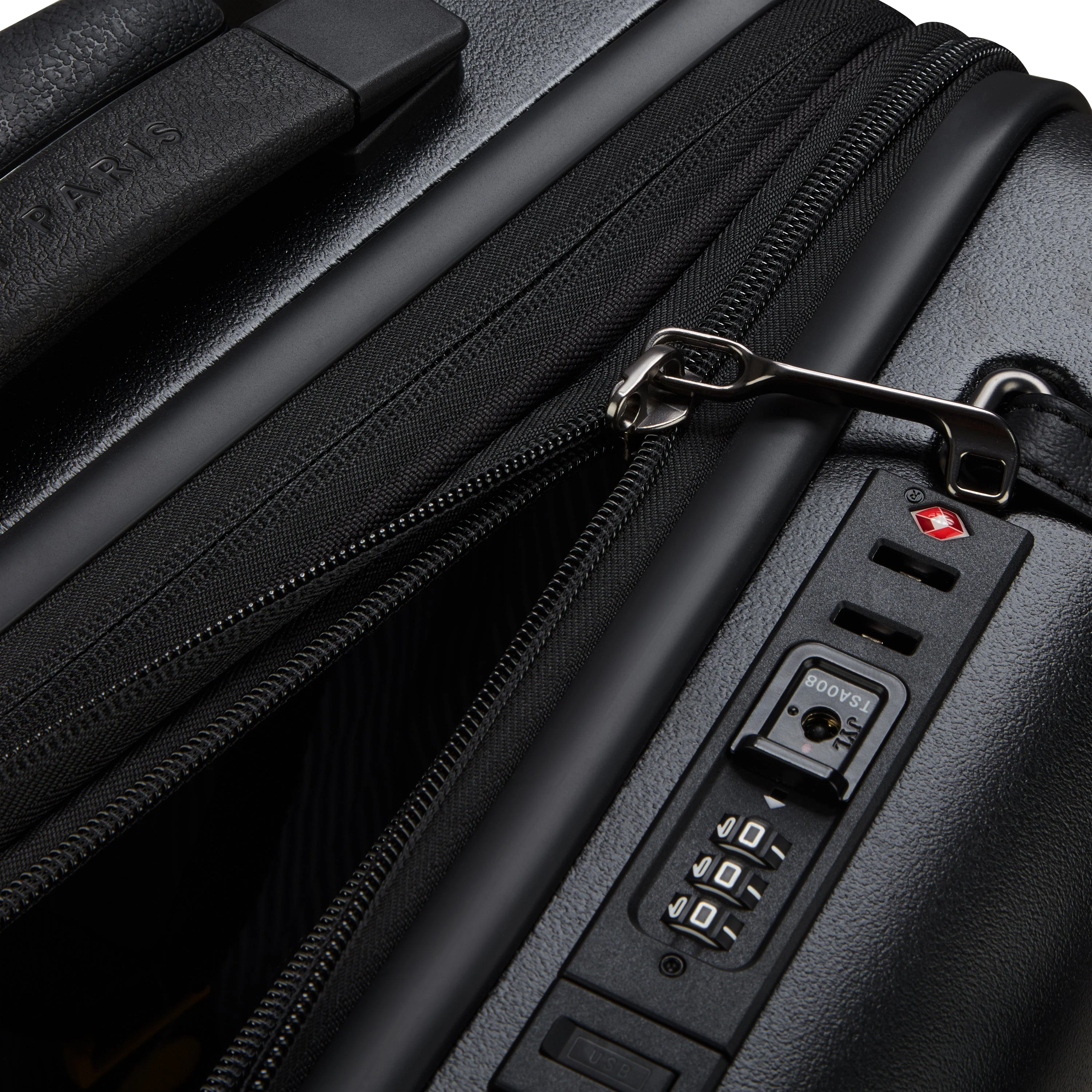 CADENCE | Cabine Slim Koffer Uitbreidbaar 55 CM DEEP BLACK