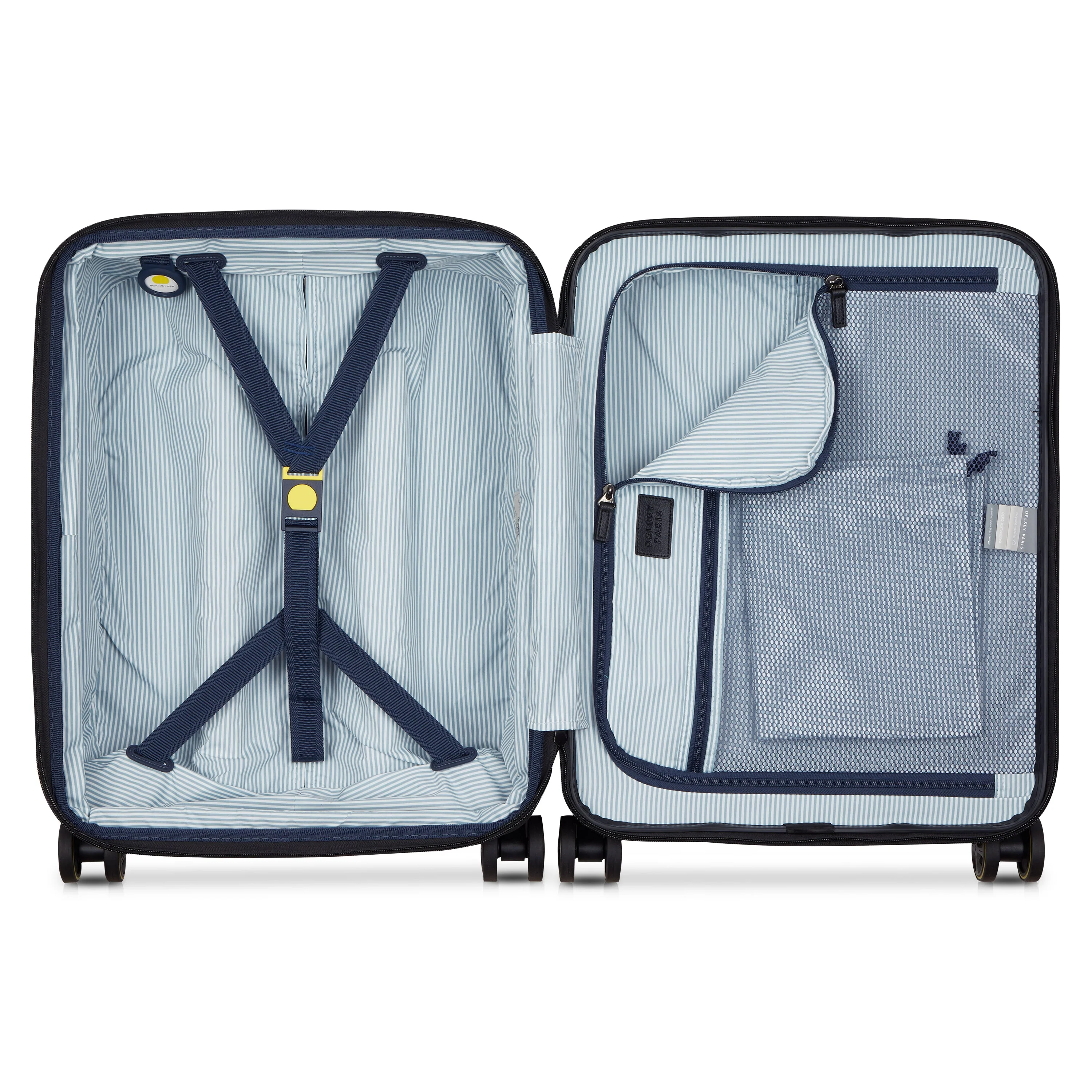 CADENCE | Cabine Slim Koffer Uitbreidbaar 55 CM DEEP BLACK