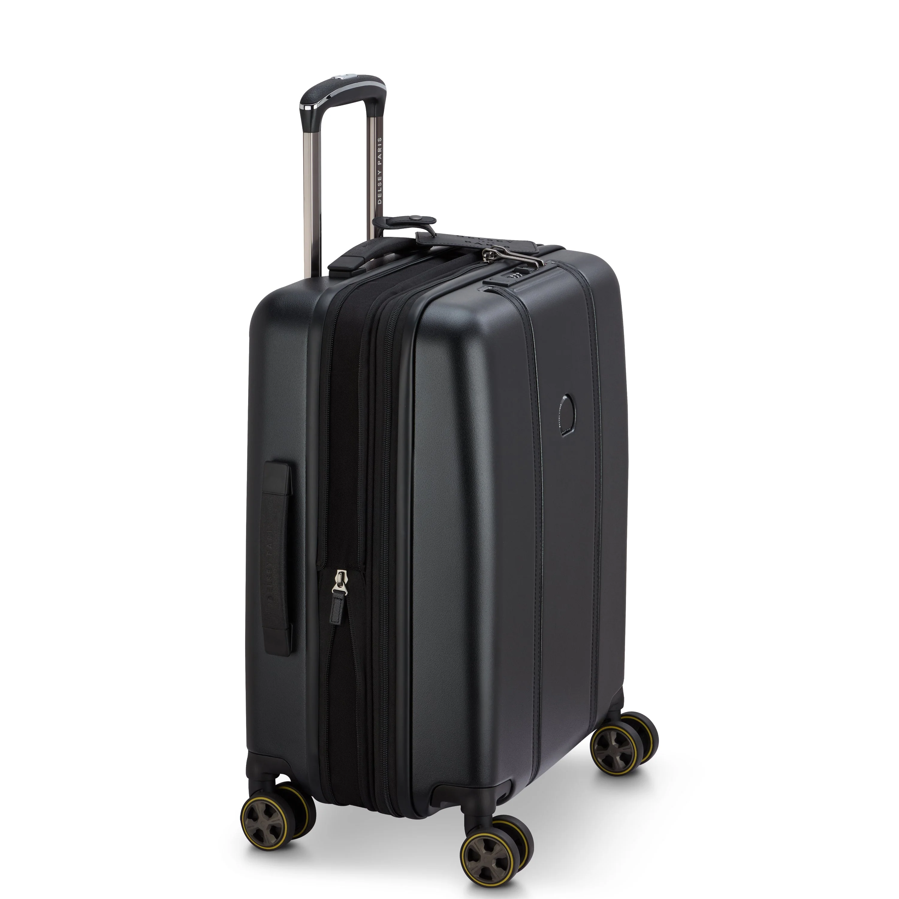 CADENCE | Cabine Slim Koffer Uitbreidbaar 55 CM DEEP BLACK