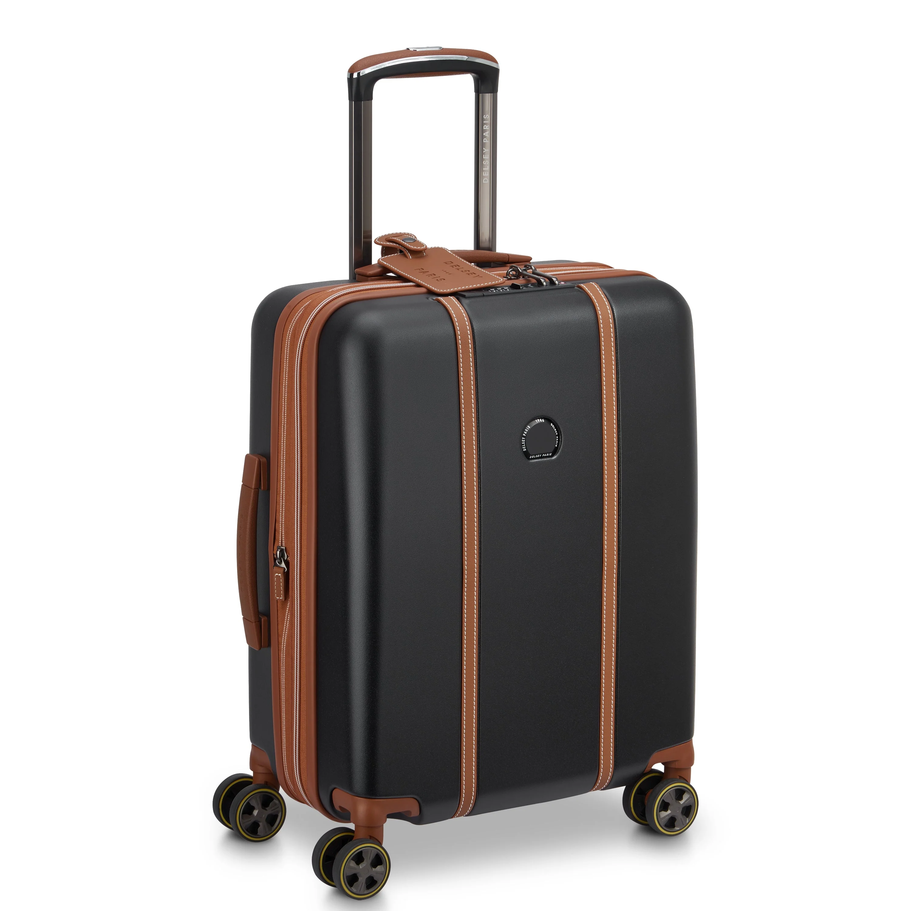 CADENCE | Cabine Slim Koffer Uitbreidbaar 55 CM ZWART
