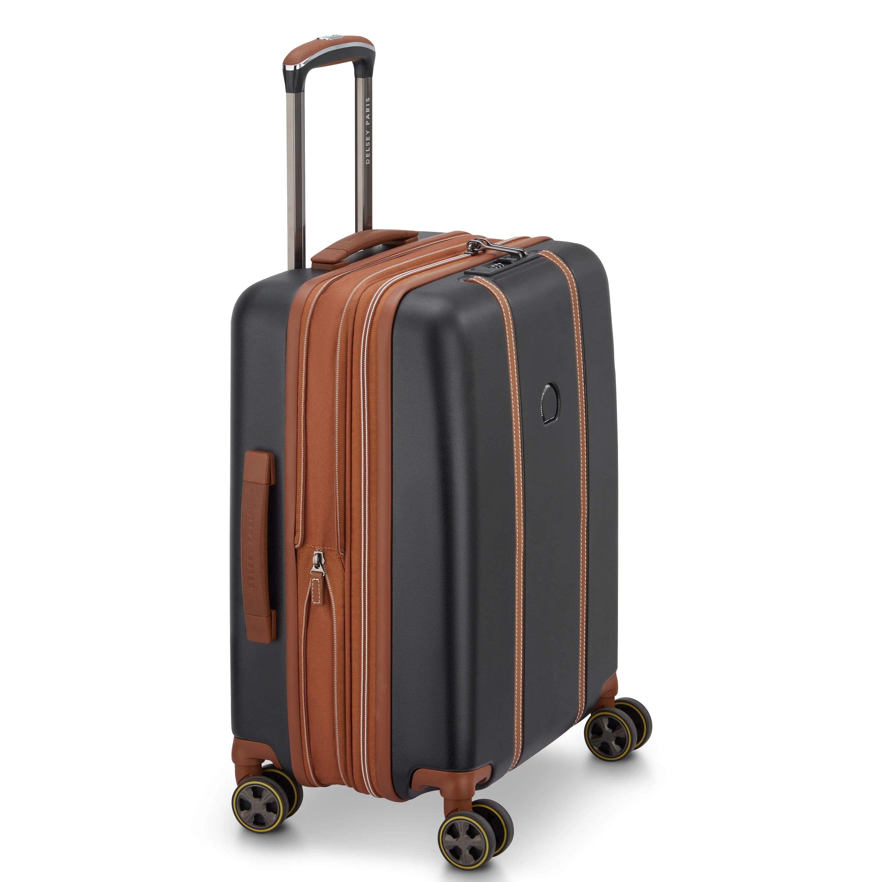 CADENCE | Cabine Slim Koffer Uitbreidbaar 55 CM ZWART