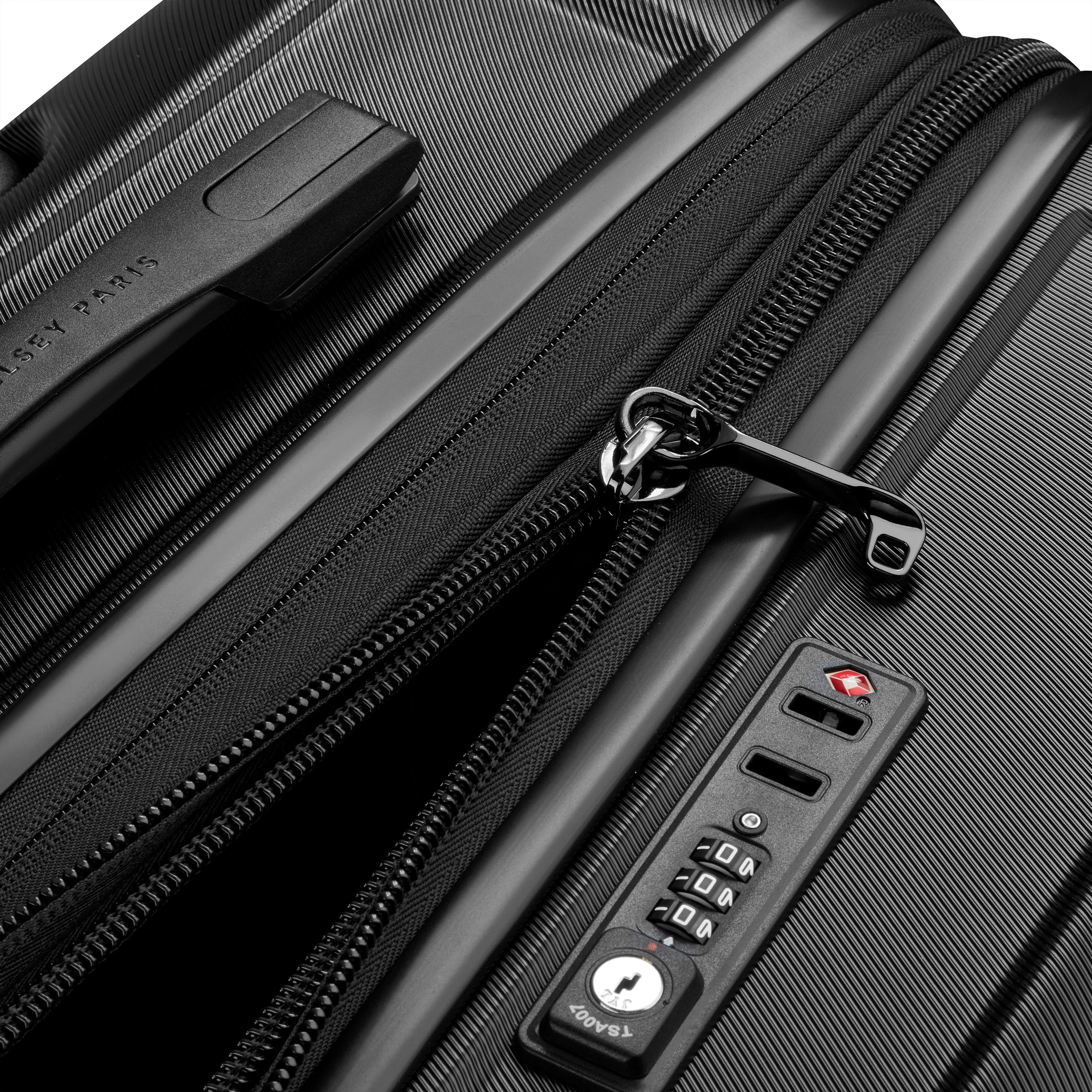 ELEGANCE | Check-in Large Koffer Uitbreidbaar 75.5 CM ZWART