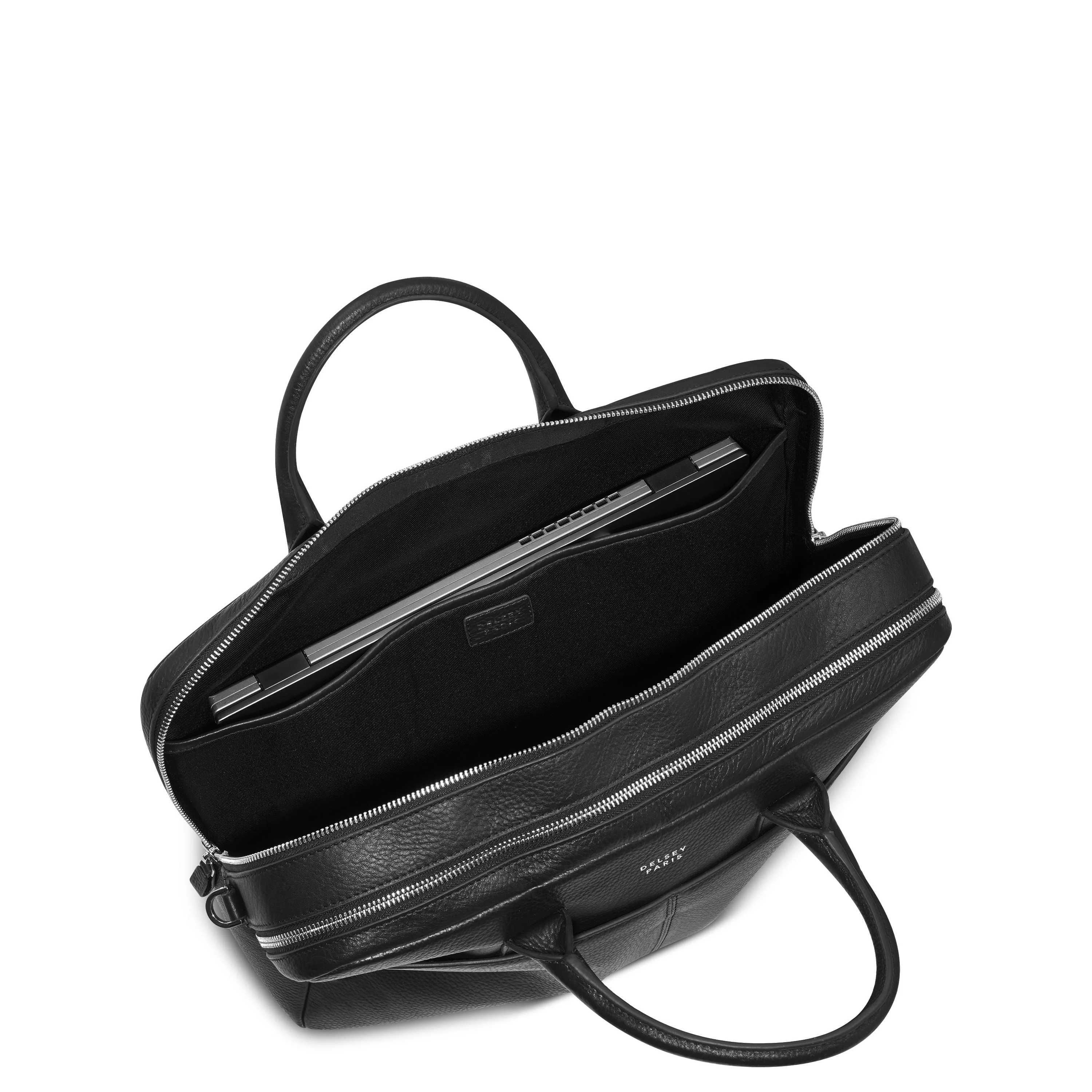 LE CUIR GRAINE | Laptoptas ZWART