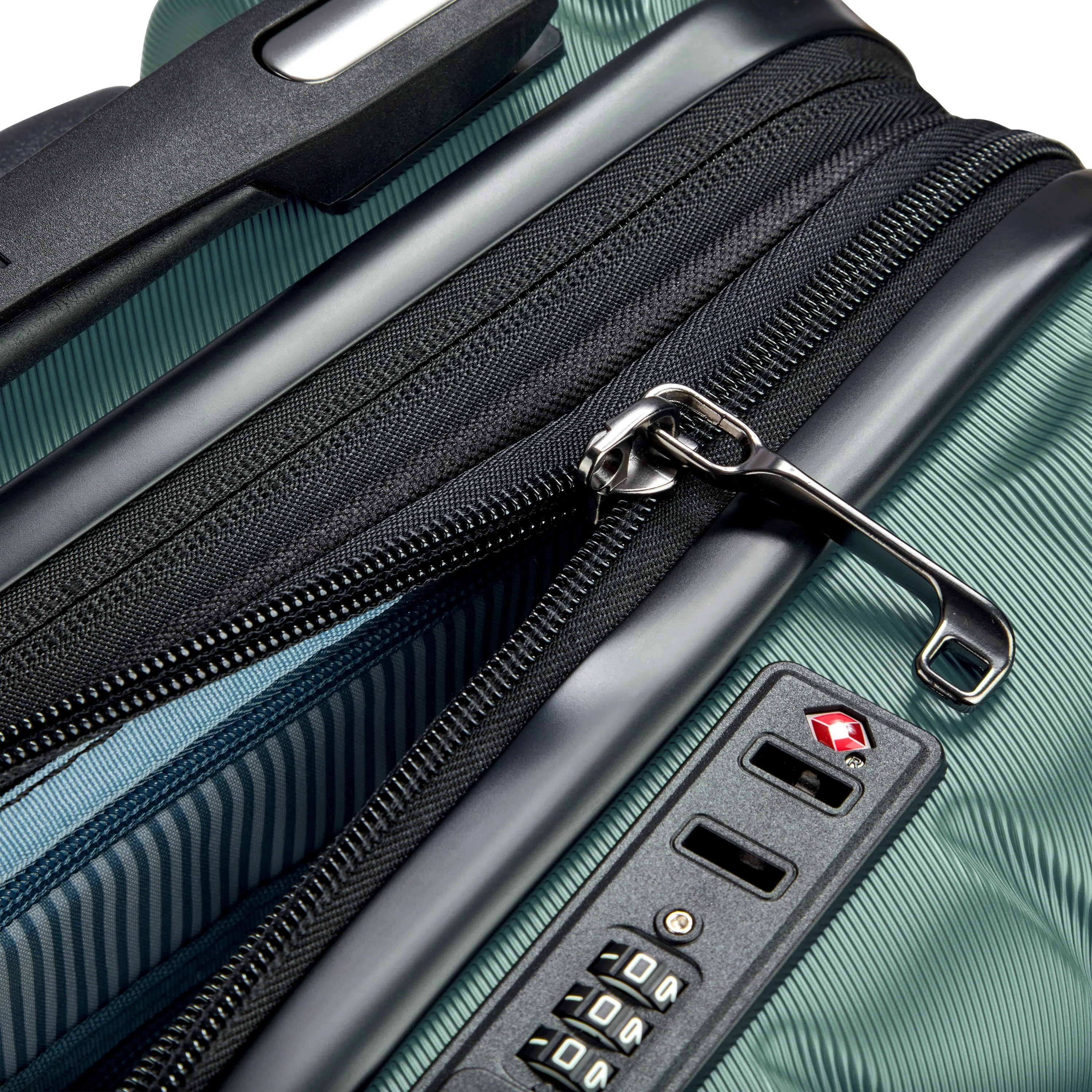 LONGITUDE | Cabine Koffer Uitbreidbaar 55 CM GROEN