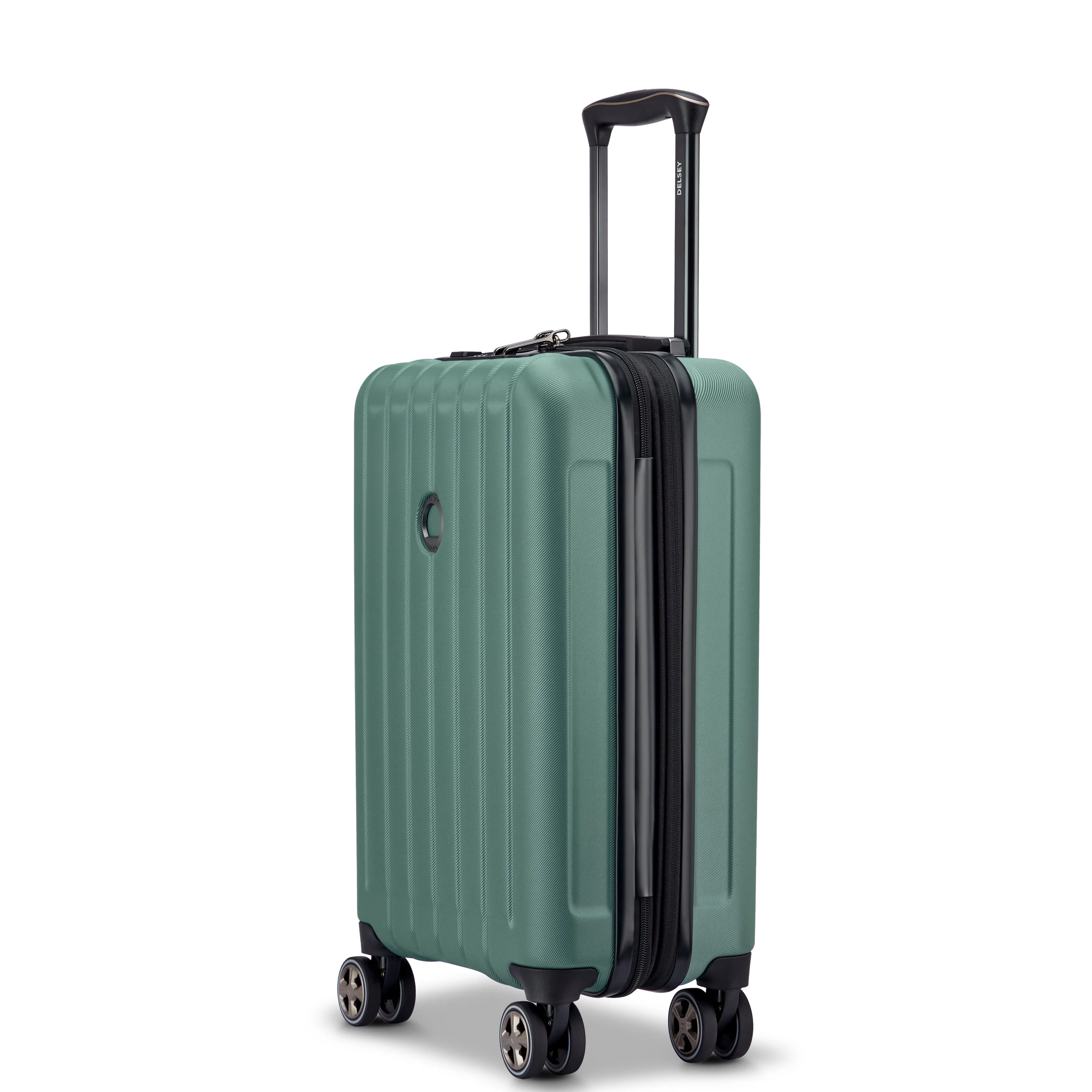 LONGITUDE | Cabine Koffer Uitbreidbaar 55 CM GROEN