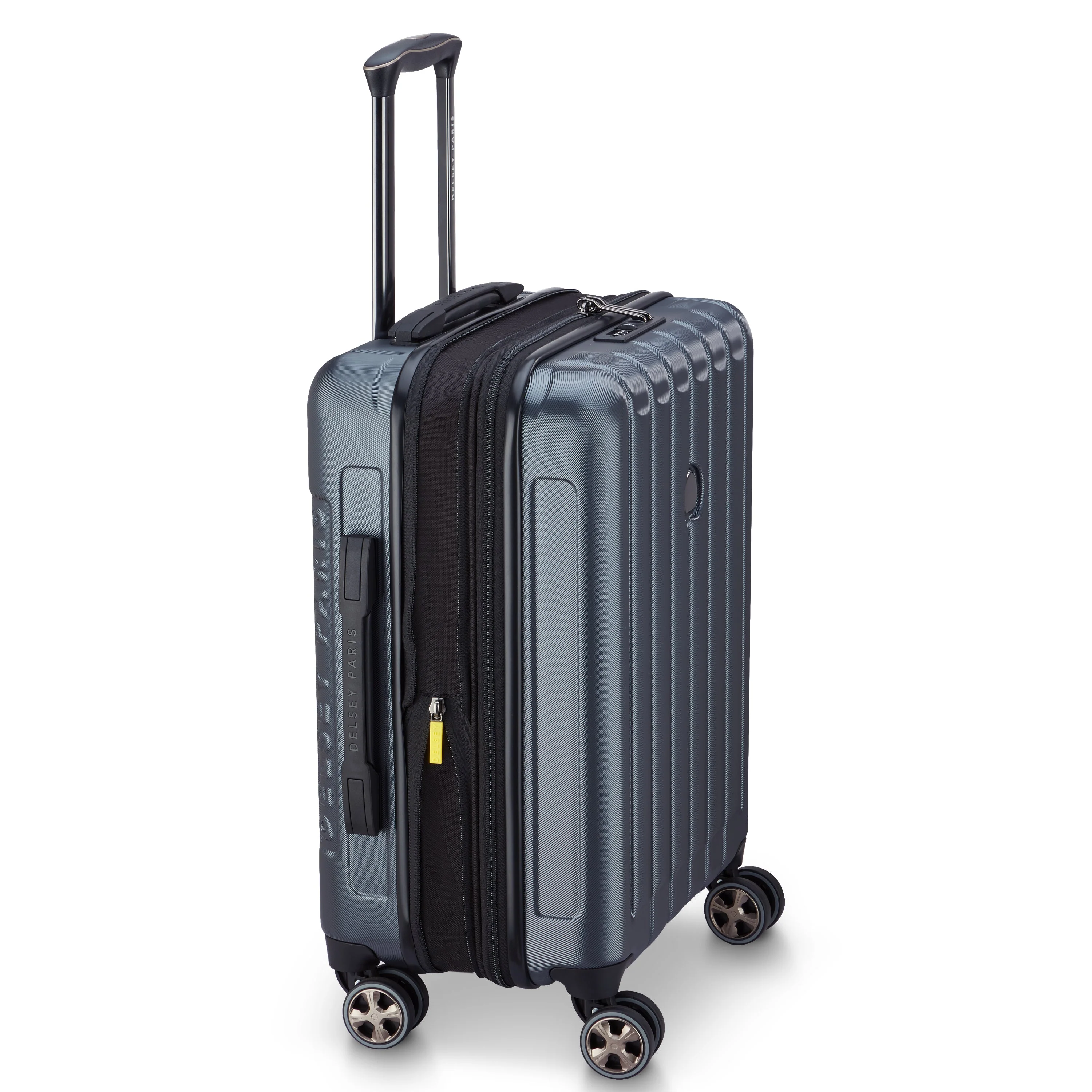 LONGITUDE | Cabine Slim Koffer Uitbreidbaar 55 CM ANTHRACIETGRIJS