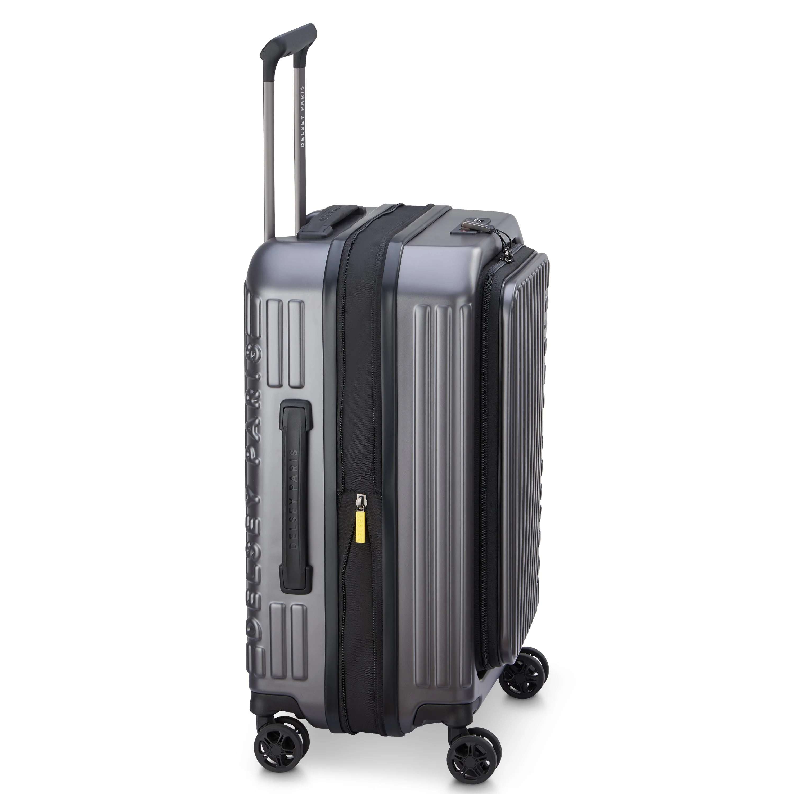 SECURITIME ZIP | Cabine Koffer Uitbreidbaar 55 CM ANTHRACIETGRIJS