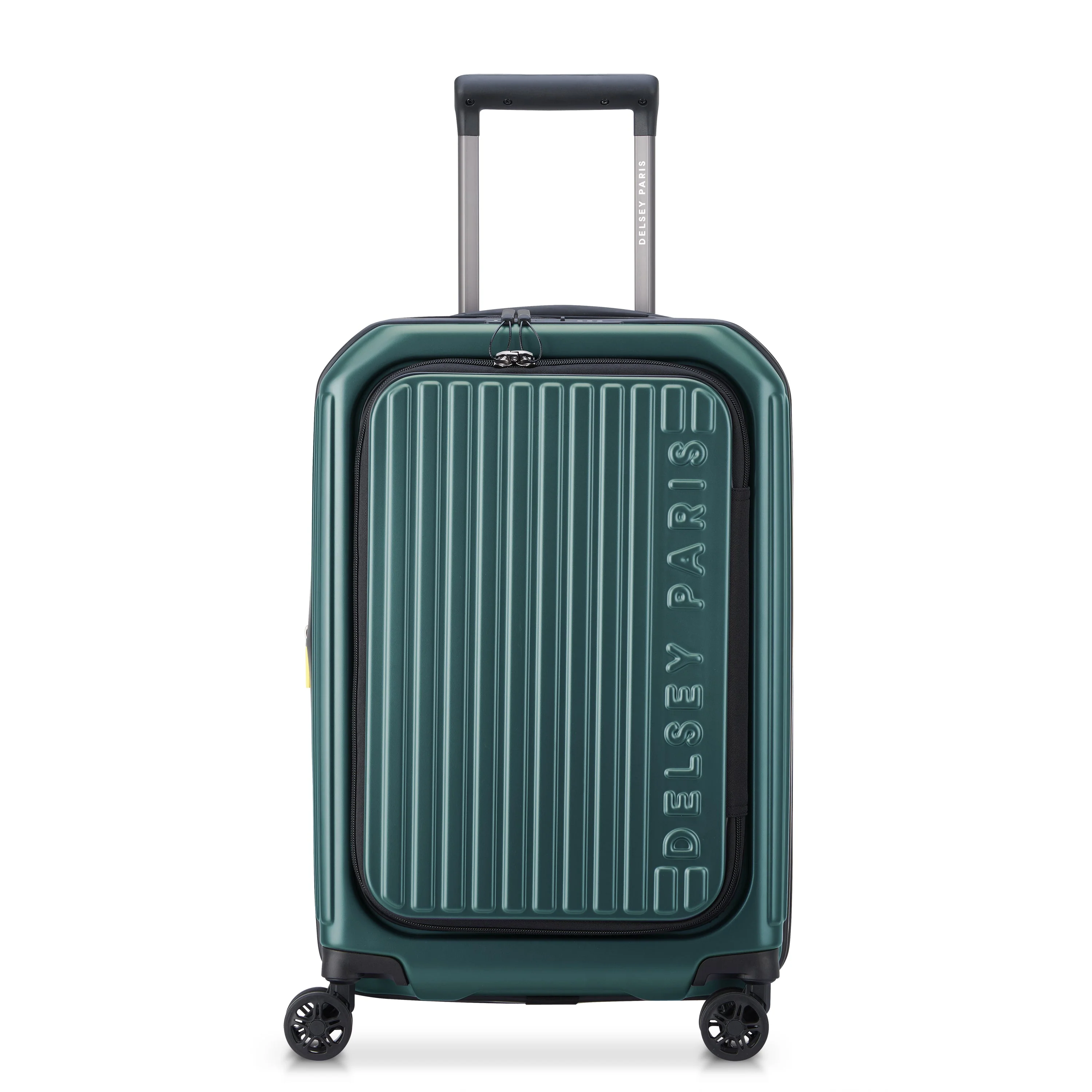 SECURITIME ZIP | Cabine Koffer Uitbreidbaar 55 CM DIEPGROENE