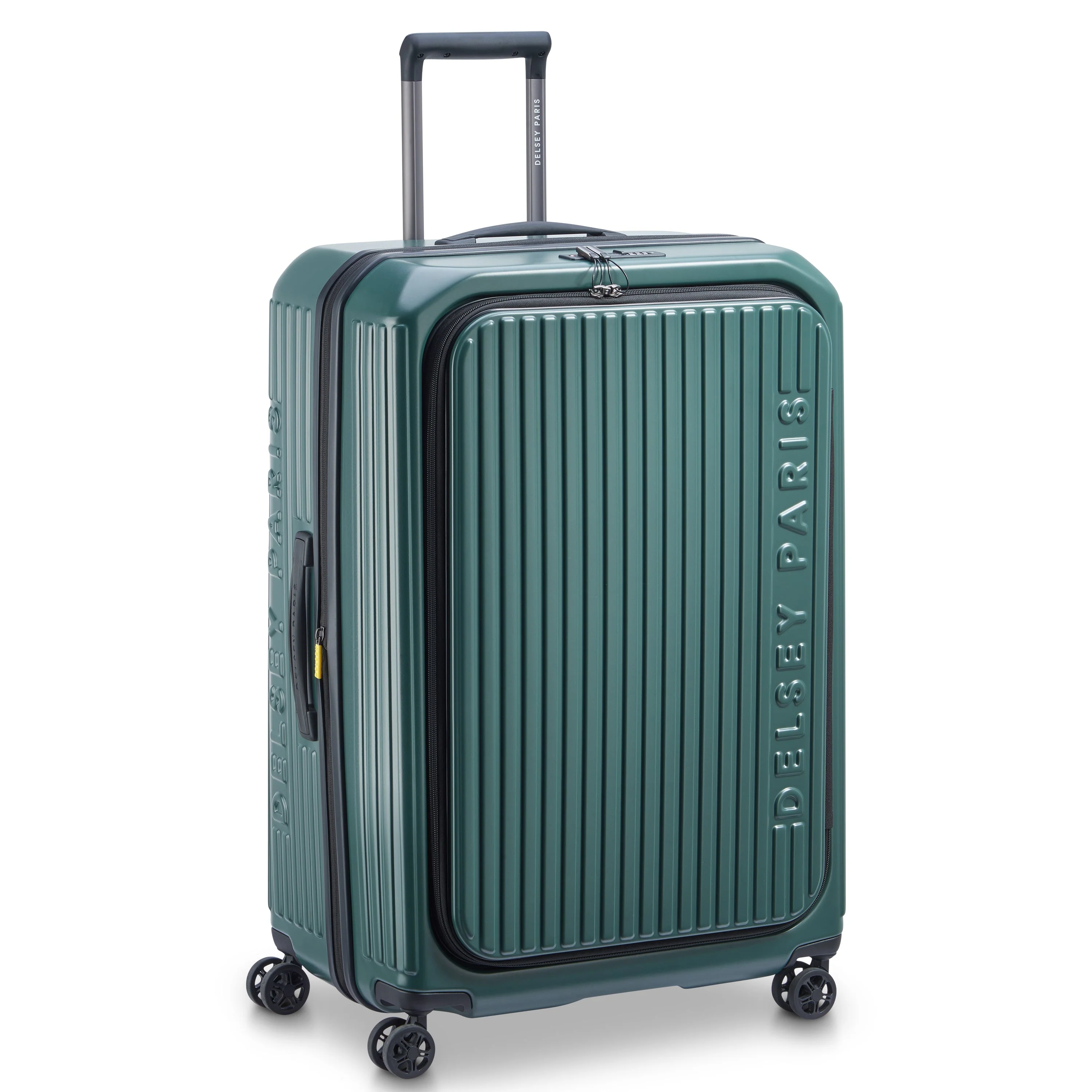 SECURITIME ZIP | Check-in Large Koffer Uitbreidbaar 75.5 CM DIEPGROENE