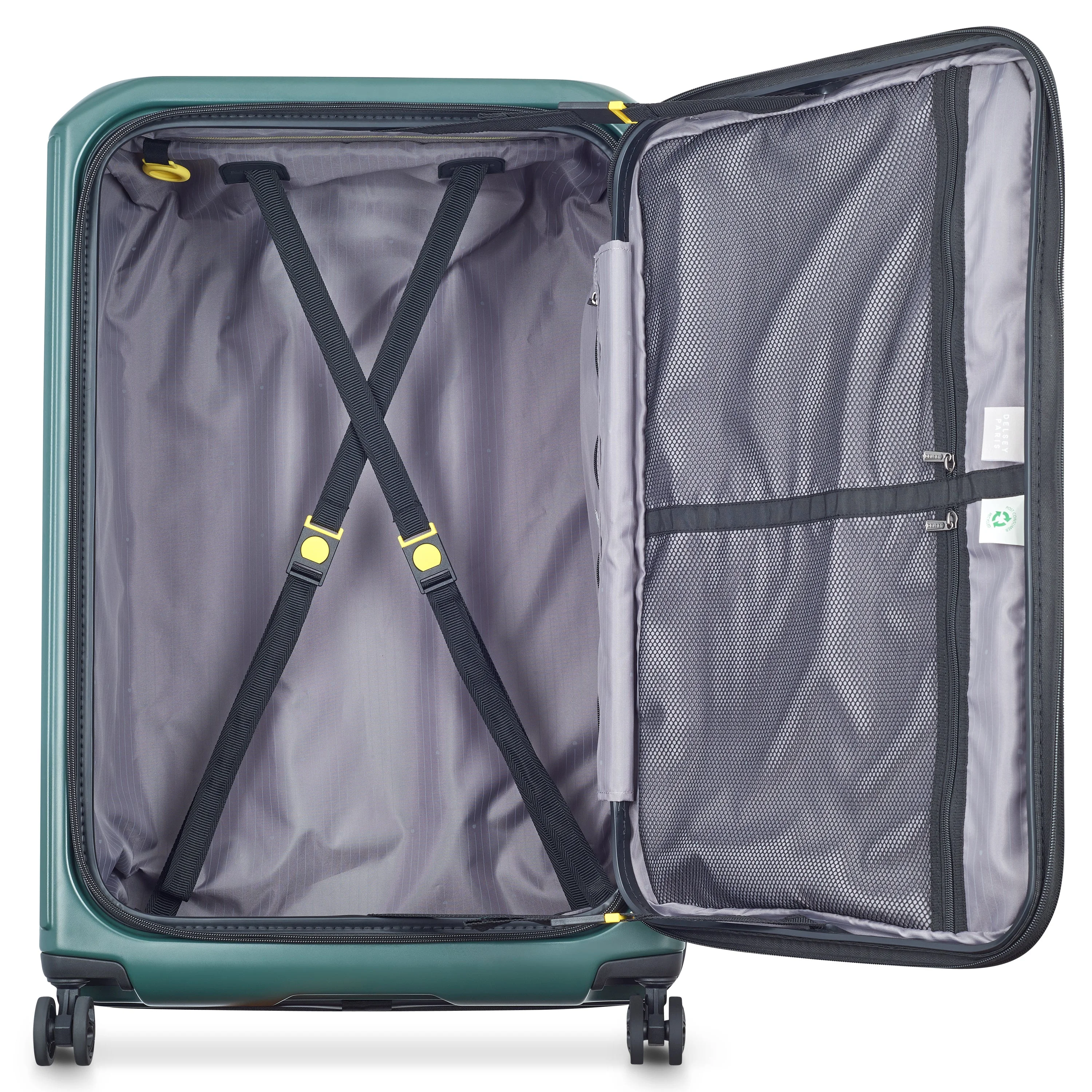 SECURITIME ZIP | Check-in Large Koffer Uitbreidbaar 75.5 CM DIEPGROENE