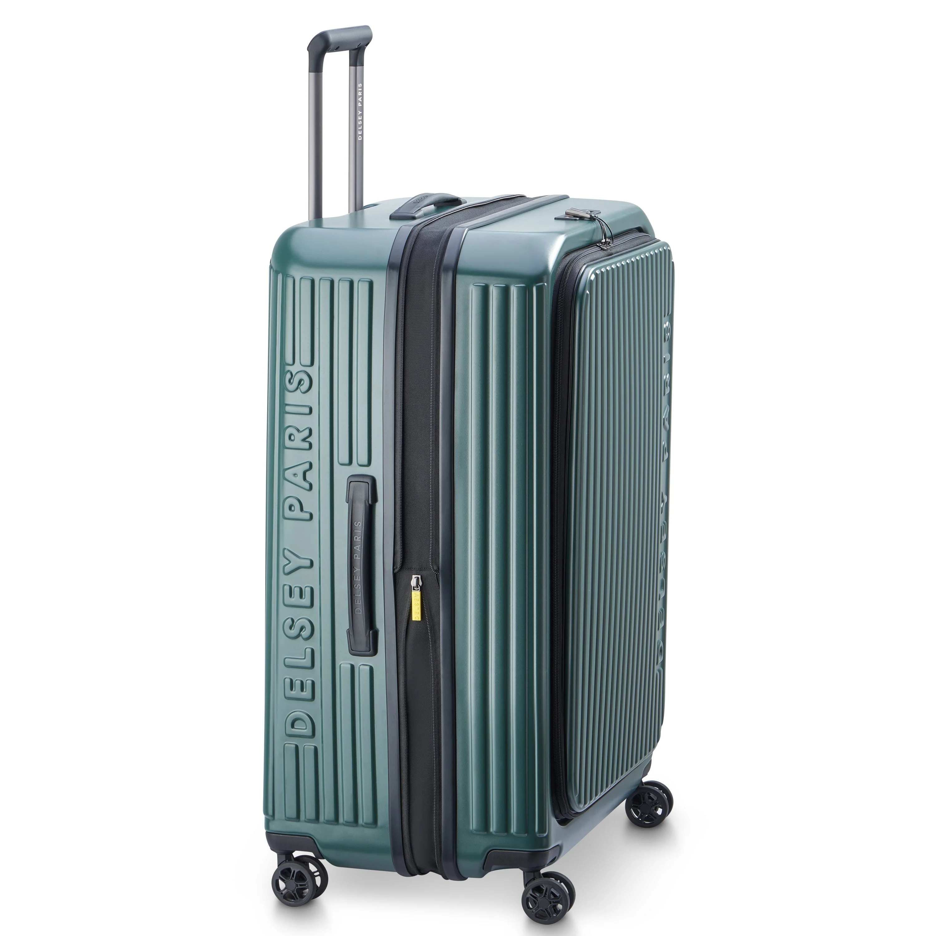 SECURITIME ZIP | Check-in Large Koffer Uitbreidbaar 75.5 CM DIEPGROENE