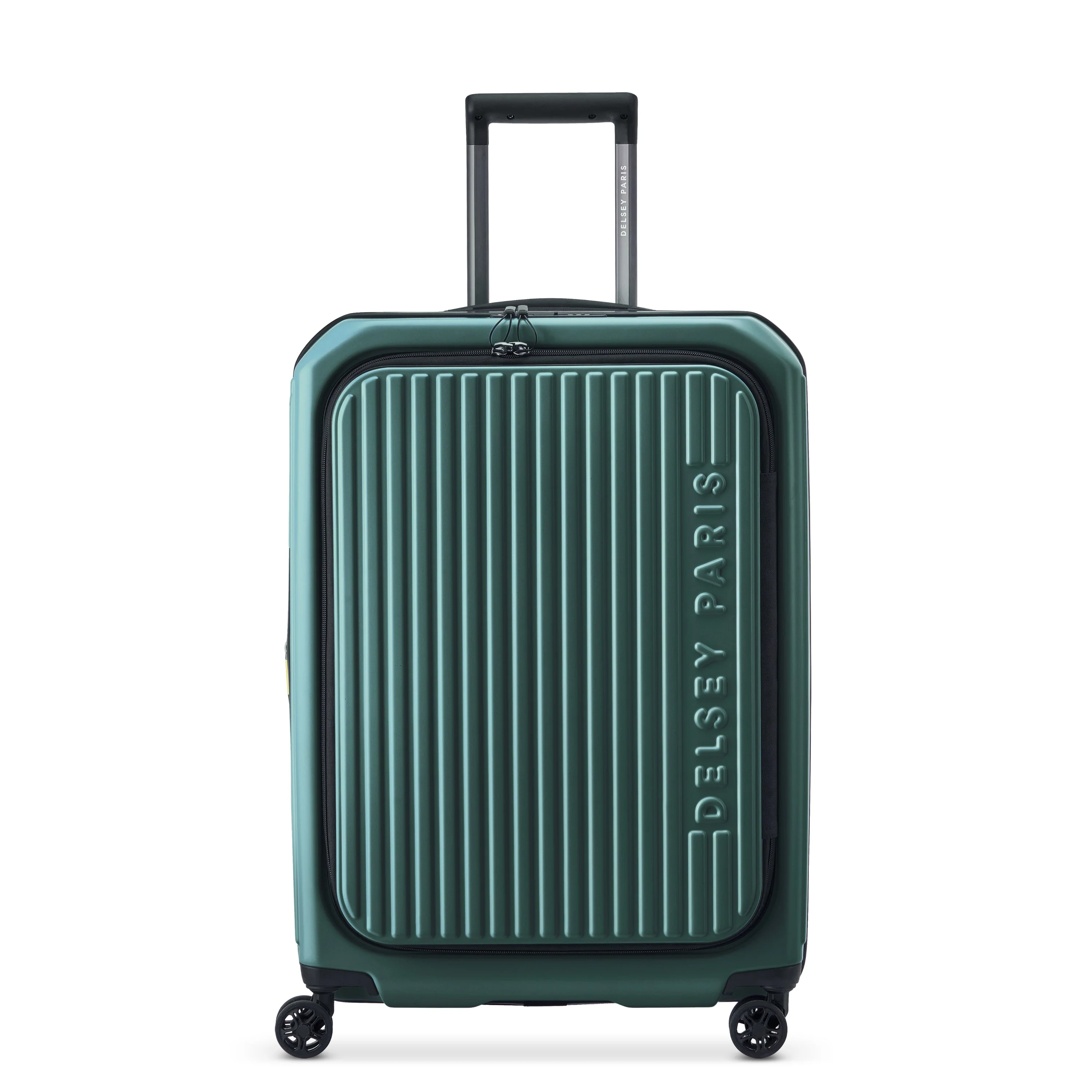 SECURITIME ZIP | Check-in Medium Koffer Uitbreidbaar 65.5 CM DIEPGROENE