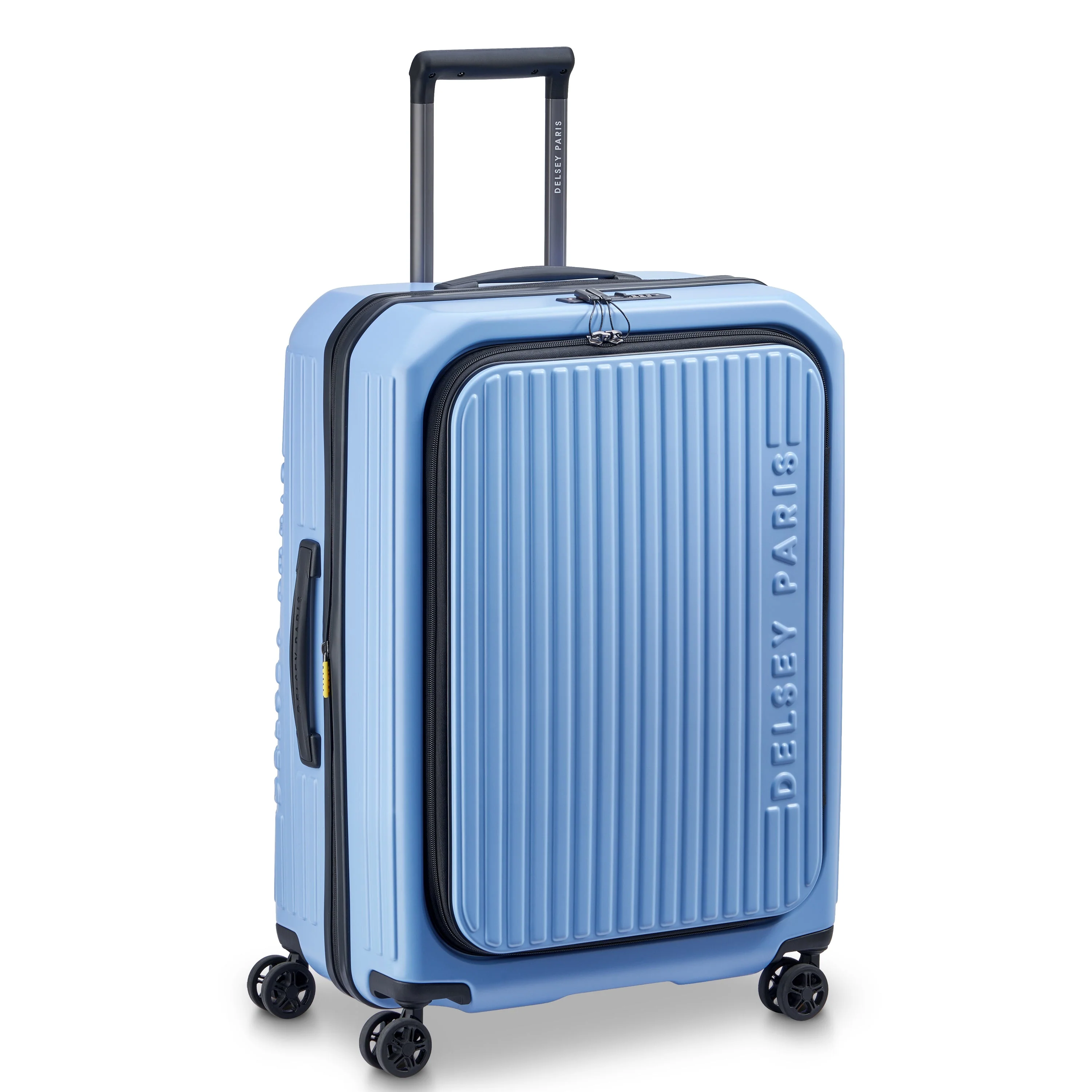 SECURITIME ZIP | Check-in Medium Koffer Uitbreidbaar 65.5 CM LAVENDEL BLAUW