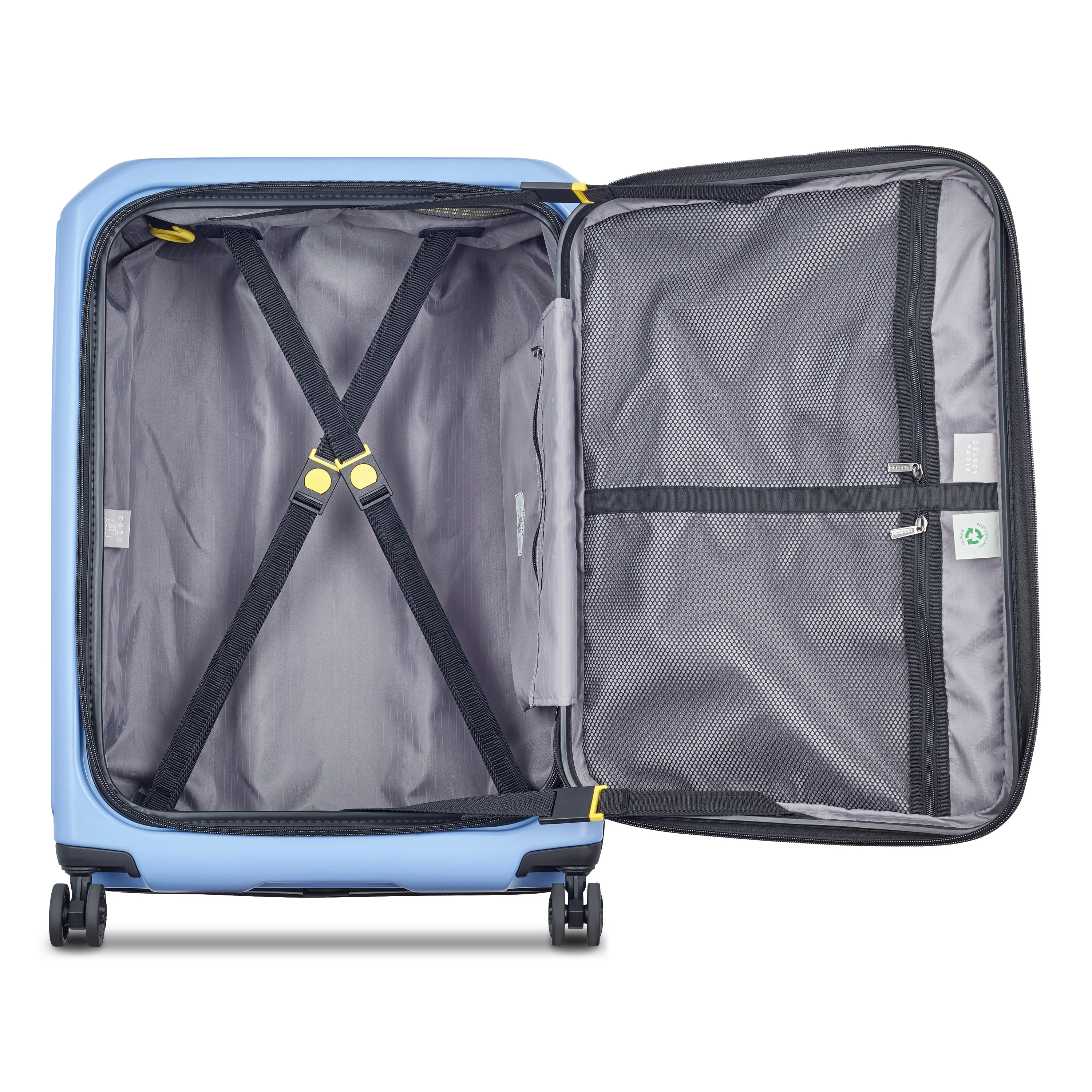 SECURITIME ZIP | Check-in Medium Koffer Uitbreidbaar 65.5 CM LAVENDEL BLAUW
