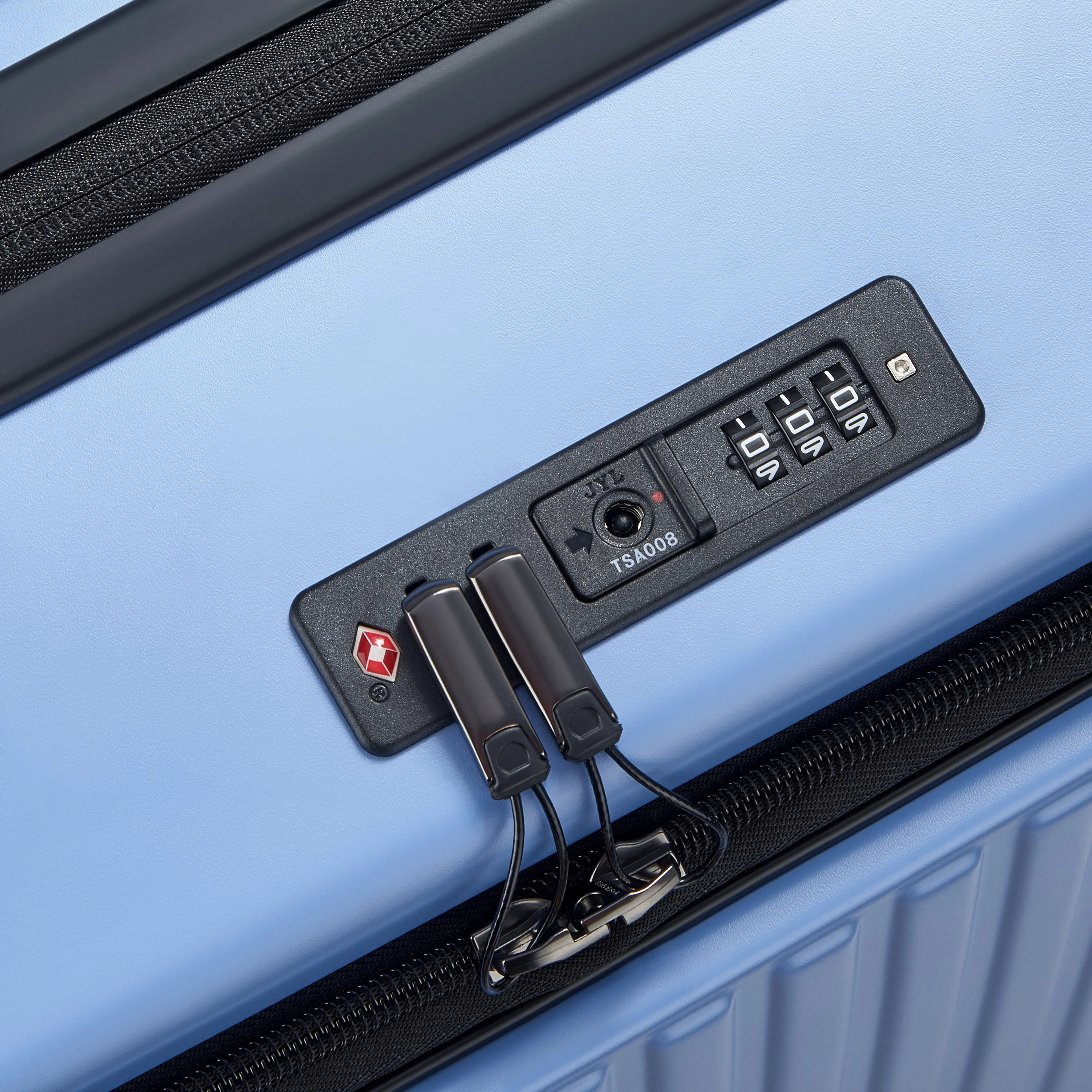 SECURITIME ZIP | Check-in Medium Koffer Uitbreidbaar 65.5 CM LAVENDEL BLAUW