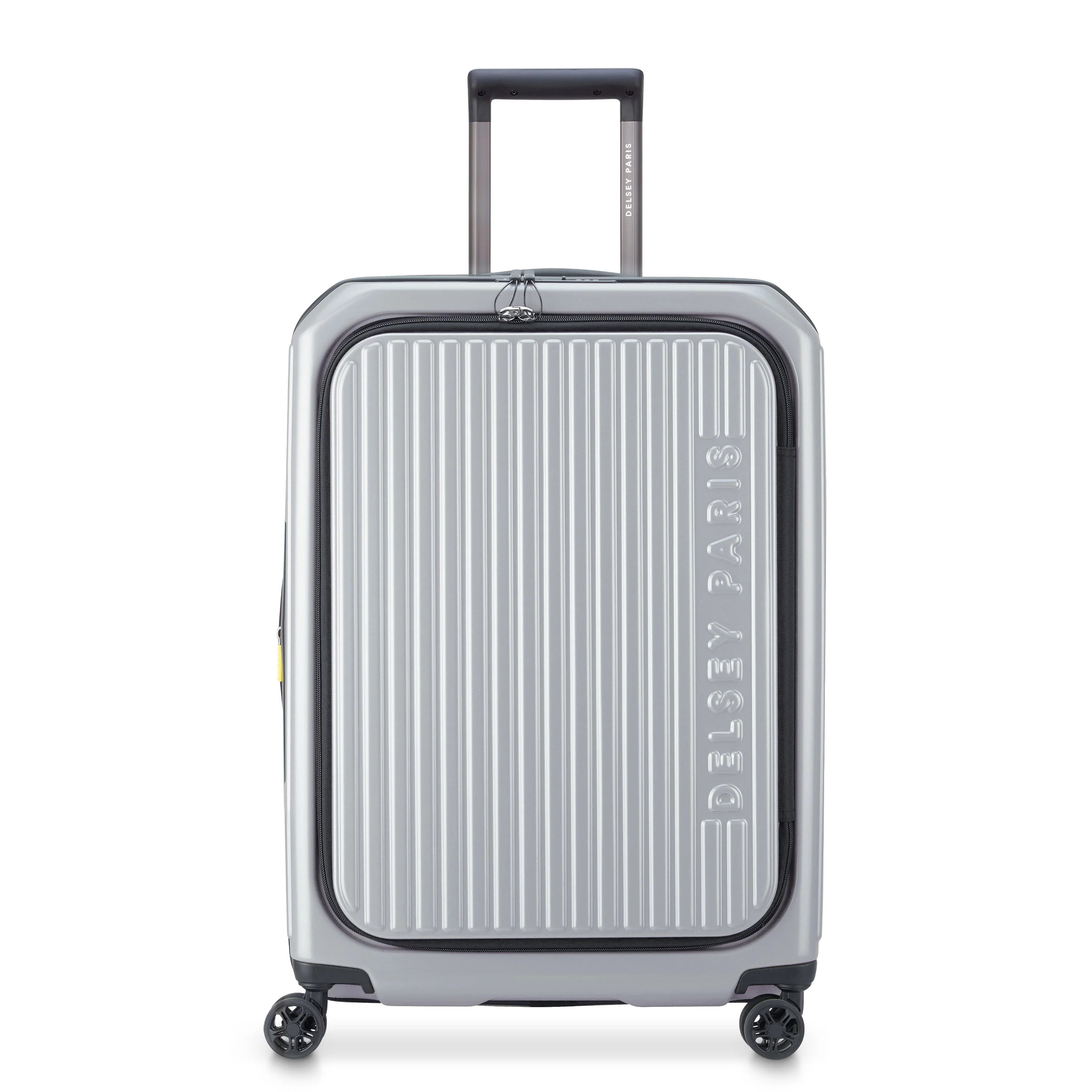SECURITIME ZIP | Check-in Medium Koffer Uitbreidbaar 65.5 CM ZILVER
