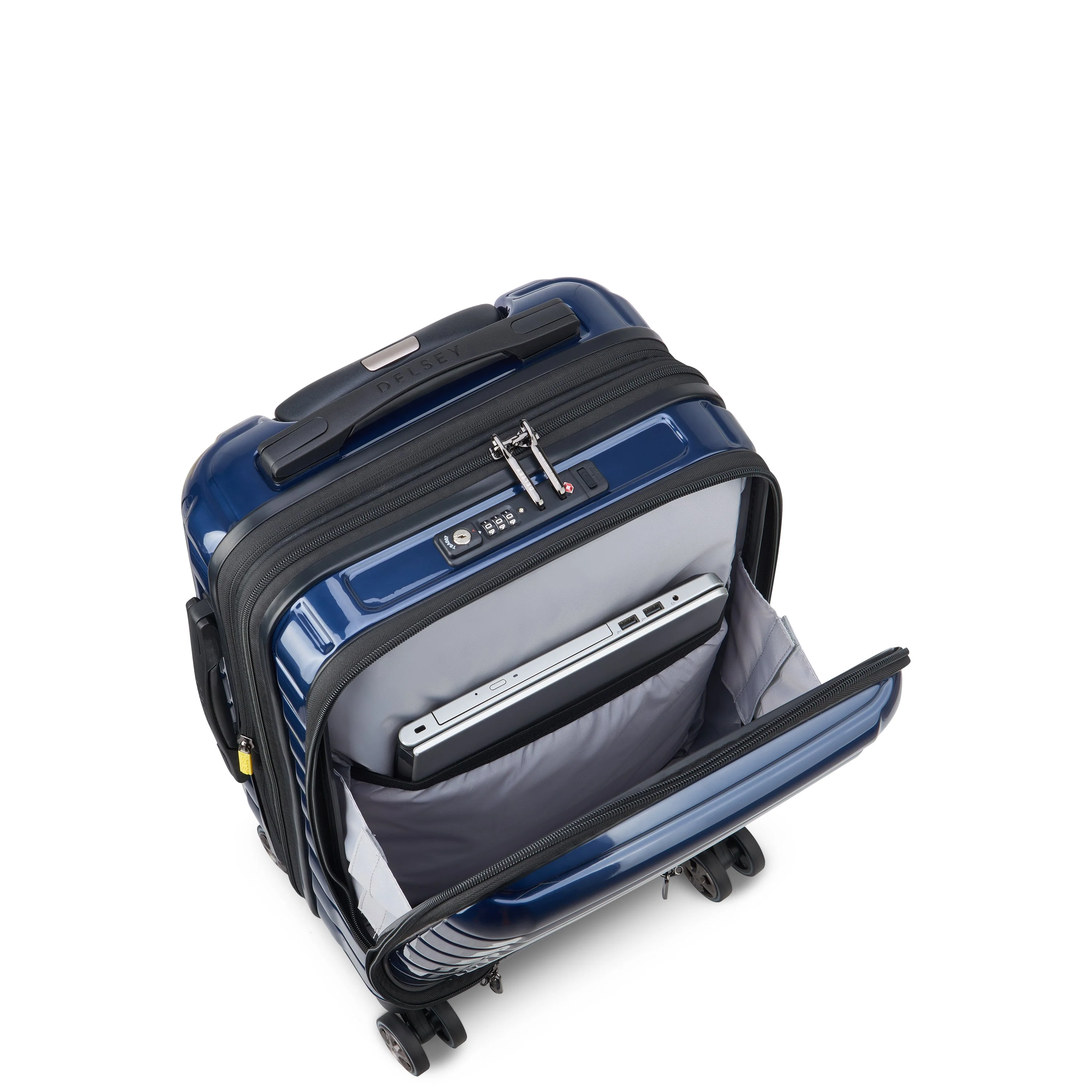 SHADOW 5.0 | Cabine Koffer Uitbreidbaar 55 CM TIEFES MARINEBLAU