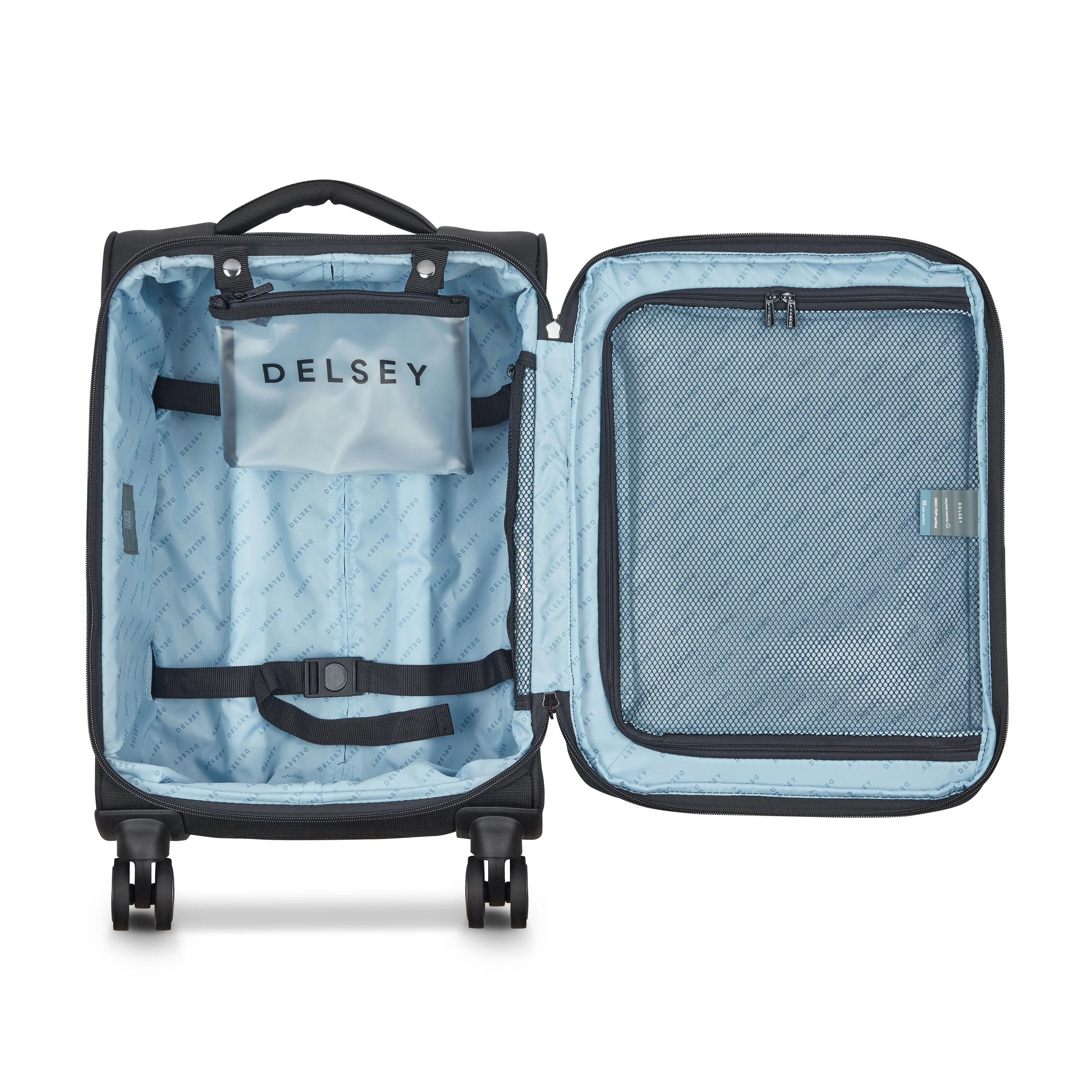 SHADOW DLX | Cabine Koffer Uitbreidbaar 55 CM ZWART