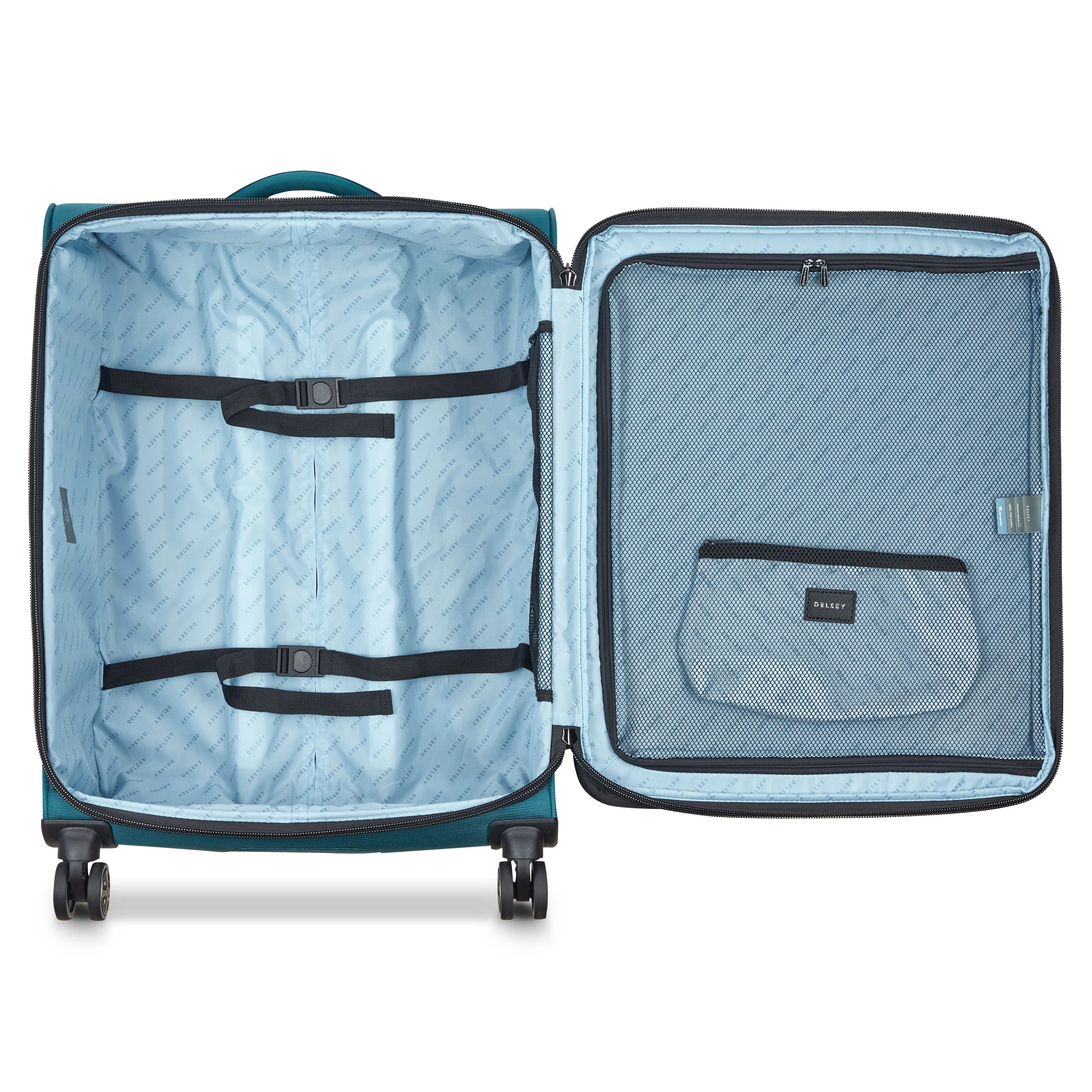 SHADOW DLX | Check-in Medium Koffer Uitbreidbaar 70 CM GROENBLAUW