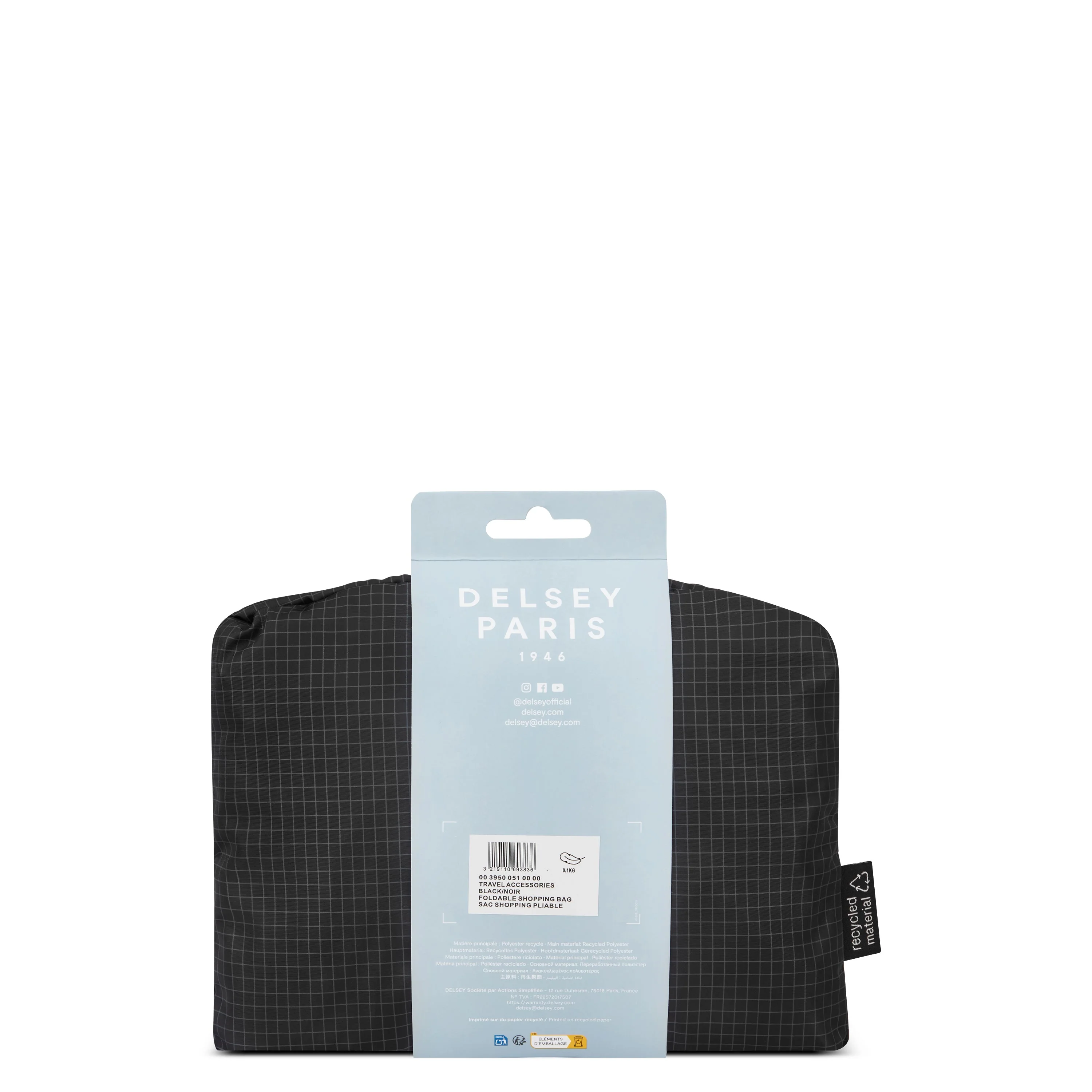 TRAVEL ACCESSORIES | Opvouwbare Tas 44 CM ZWART